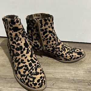 Blowfish Leopard Print Ankle Boots